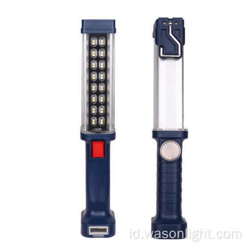 2023 Sumber Dual Light Terbaru USB Keamanan Jalan Isi Ulang SOS Peringatan Magnetik LED Lampu Magnetik dengan Bank Daya
